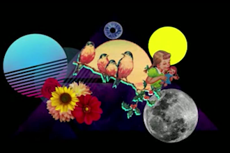 create a creative digital collage art