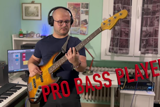 be your session bass player and deliver studio quality tracks