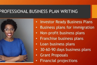 write a proper business plan for investors or loans, grant proposal