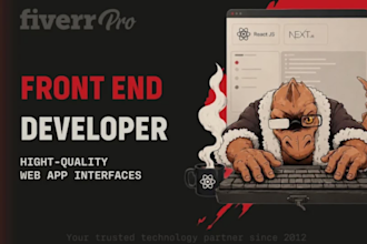 be your front end react and next js developer