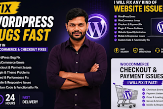 fix wordpress bugs, woocommerce errors, checkout and payment issues fast