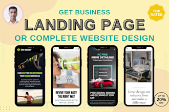 do web design, wordpress landing page or redesign website