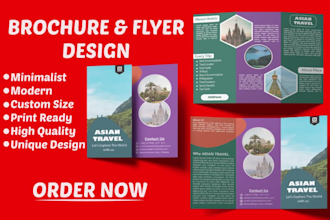 design professional brochure, flyer, food menu and poster for your business