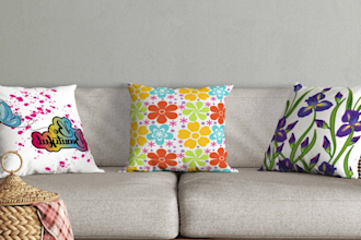 create custom mockups for curtains, cushions, bedding, textile design