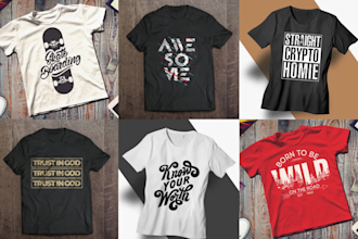 design attractive typography t shirt