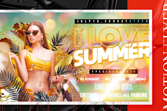 create an animated flyer for nightclubs, music, party, dj and other events