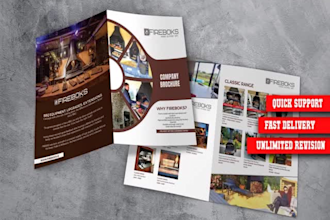 design modern trifold or bifold brochure, flyer, sale sheet