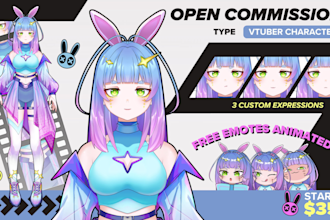 create and rig vtuber model high quality rigging with live2d