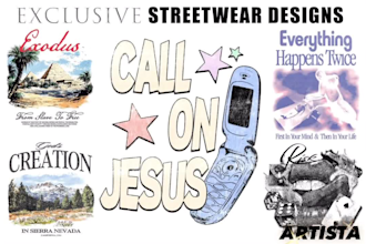 create a custom streetwear t shirt design and graphic design