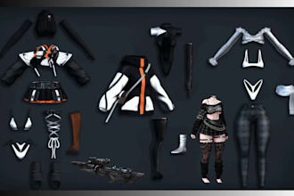 fix vrchat avatar clothing, accessories, expression, edit outfit, vrc animation