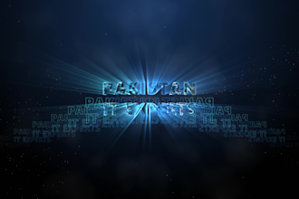 corporate branding logo animation with provided  text
