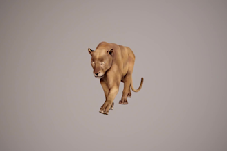 do 3d animal design, modeling and rendering with animation
