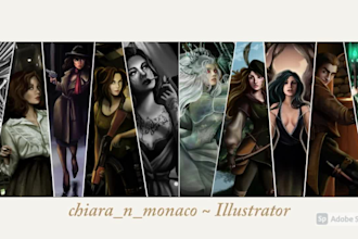 make a illustrated cover for your  fantasy fiction or book