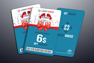 design elegant gift card, loyalty card, coupon, voucher