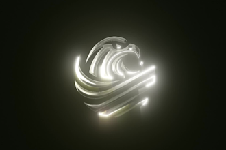 do light logo reveal as animation
