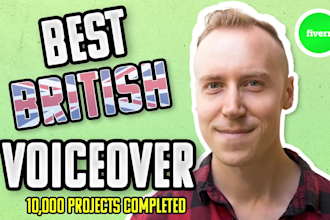 record a british english voiceover narration in 24 hours