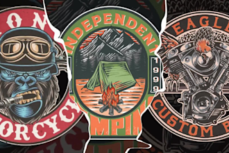 design custom vintage outdoor badge logo for your brand