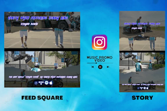 make instagram music video teaser promo, post and story