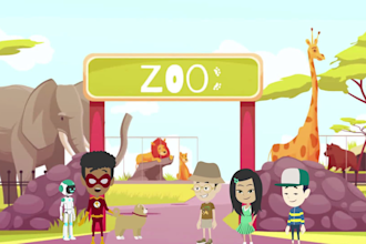 create animated kids learning videos or children story videos