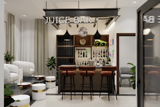 design 3d home,shop, bar, restaurant, spa, cafe, barber
