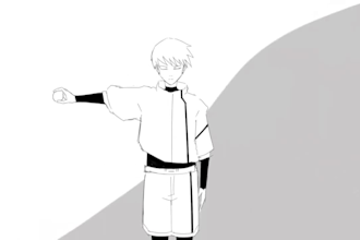 do 2d hand drawn 2d traditional frame by frame animation 2d anime fight line art
