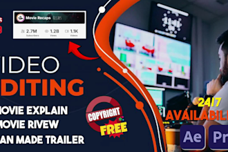do engaging movie recap video editing for youtube, anime, and series