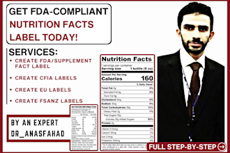 create nutrition facts label