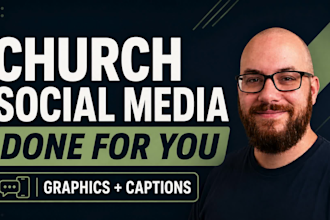 create church social media graphics and captions