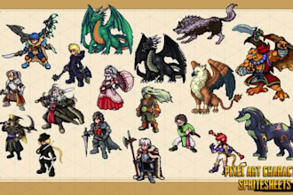 do  8bit 16bit 32bit pixel art sprites, animations, lofi loops, animated gifs