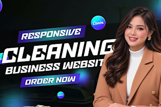 design a professional canva cleaning business website