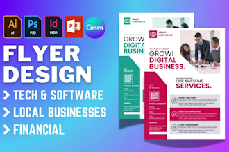 design startups, small businesses, automotive cars, and recreation flyers