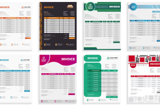 design  auto calculated invoice price list in excel letterhead fillable pdf form