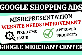 solve google shopping ads, fix merchant center suspension gmc misrepresentation