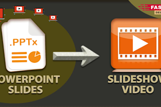 convert powerpoint pptx slides into video slideshow