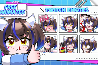 draw twitch emotes, animated emotes, sub badges for vtuber stream