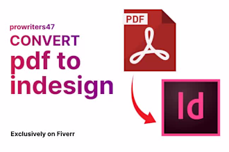 convert, recreate and format any PDF to indesign