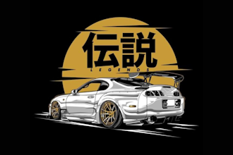 design classic cartoon vector car illustration for t shirt