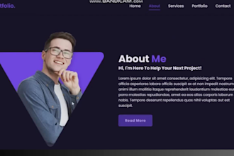 create and build a stunning portfolio website develop a responsive design