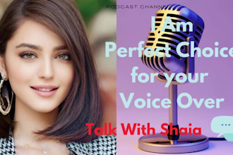 record a natural sweet and conversational female voice over