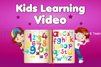 create premium animated kids learning video
