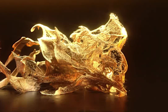 create elegant luxury gold, silver metal 3d logo reveal intro