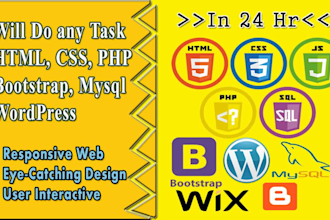 do any php,html,css,sql,js task