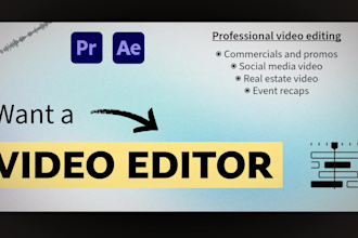be your video editor and motion graphics artist