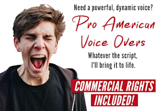 be your american male voice actor and voice over narration