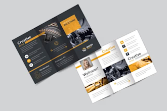 design bifold or trifold brochure, rack card, poster in 4hrs