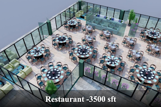 create 2d, 3d floor plan for showrooms, offices, spas and clinics