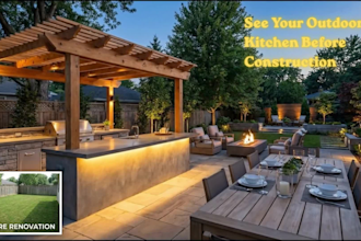 create your dream outdoor kitchen, BBQ and patio