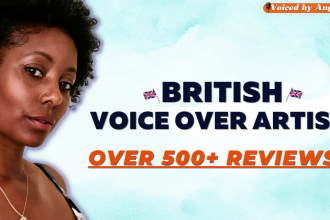 record a smooth and professional british female voice over