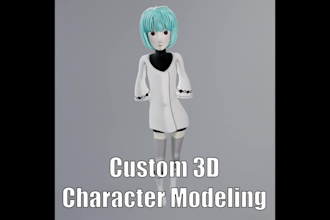 model custom 3d characters for unreal, unity, animation, or VR projects
