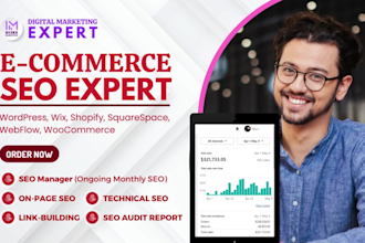 be ecommerce SEO expert manager for shopify, wix, wordpress